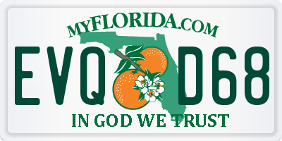 FL license plate EVQD68
