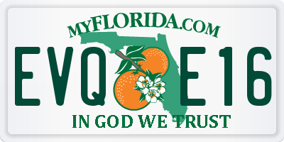 FL license plate EVQE16