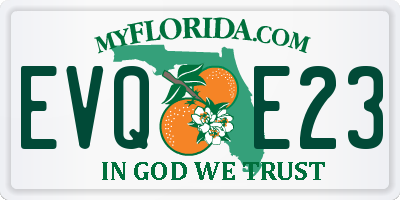 FL license plate EVQE23