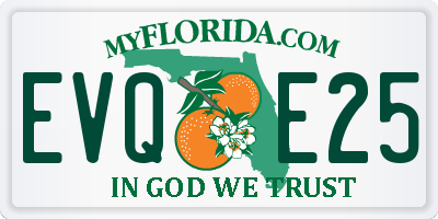 FL license plate EVQE25
