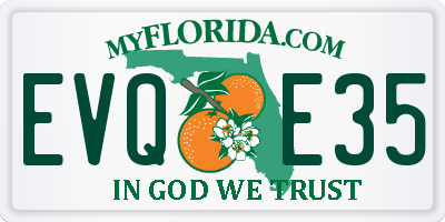 FL license plate EVQE35