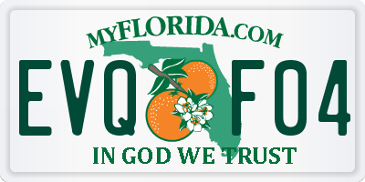 FL license plate EVQF04