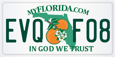 FL license plate EVQF08