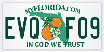 FL license plate EVQF09