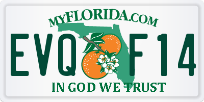 FL license plate EVQF14