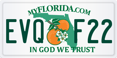 FL license plate EVQF22