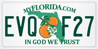 FL license plate EVQF27