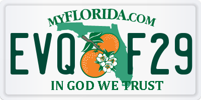 FL license plate EVQF29