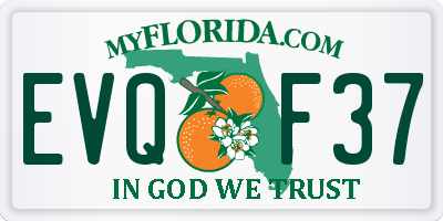 FL license plate EVQF37