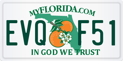 FL license plate EVQF51