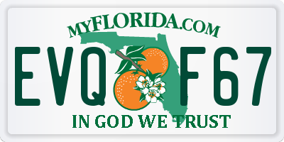 FL license plate EVQF67
