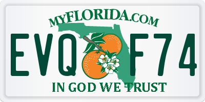 FL license plate EVQF74