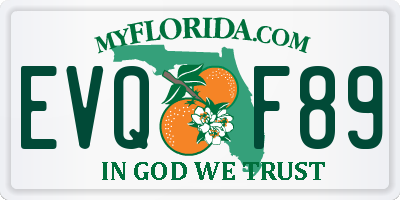 FL license plate EVQF89