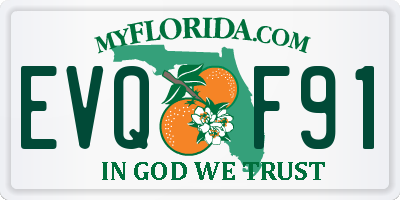 FL license plate EVQF91