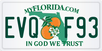 FL license plate EVQF93