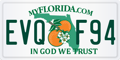 FL license plate EVQF94