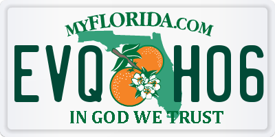FL license plate EVQH06