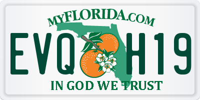 FL license plate EVQH19