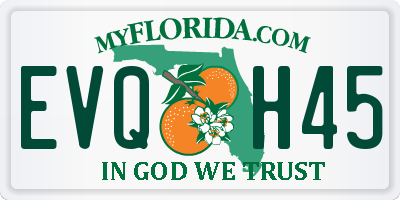FL license plate EVQH45