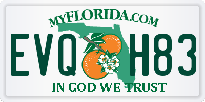 FL license plate EVQH83