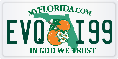 FL license plate EVQI99