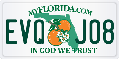 FL license plate EVQJ08