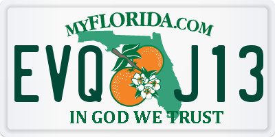 FL license plate EVQJ13