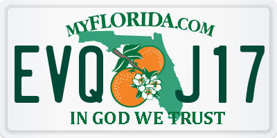 FL license plate EVQJ17