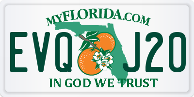 FL license plate EVQJ20