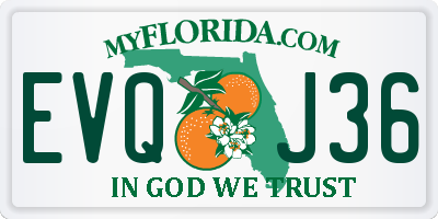 FL license plate EVQJ36