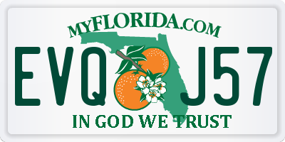 FL license plate EVQJ57