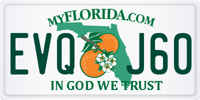 FL license plate EVQJ60