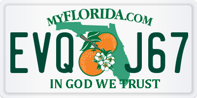FL license plate EVQJ67