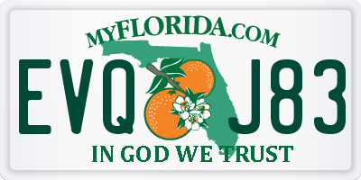 FL license plate EVQJ83