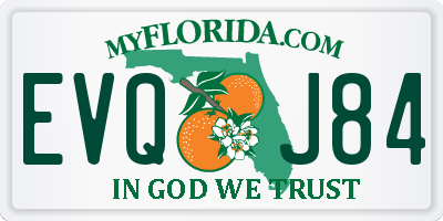 FL license plate EVQJ84