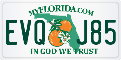 FL license plate EVQJ85