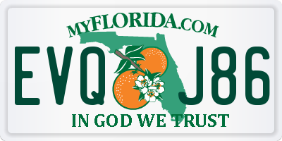 FL license plate EVQJ86