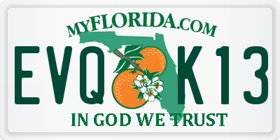 FL license plate EVQK13