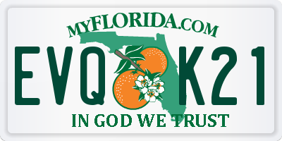 FL license plate EVQK21
