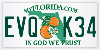 FL license plate EVQK34
