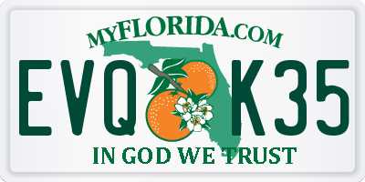 FL license plate EVQK35