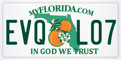 FL license plate EVQL07