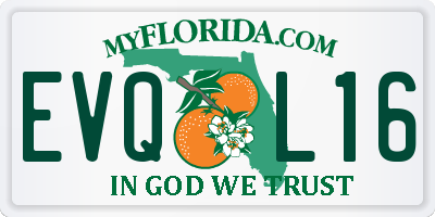 FL license plate EVQL16