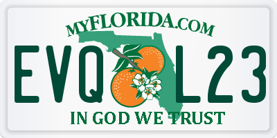 FL license plate EVQL23
