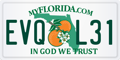 FL license plate EVQL31