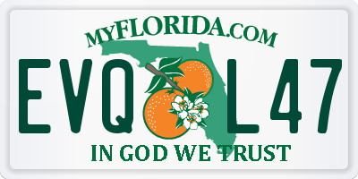 FL license plate EVQL47