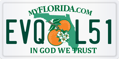 FL license plate EVQL51