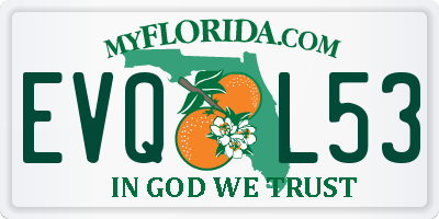FL license plate EVQL53