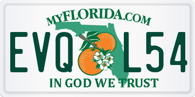 FL license plate EVQL54