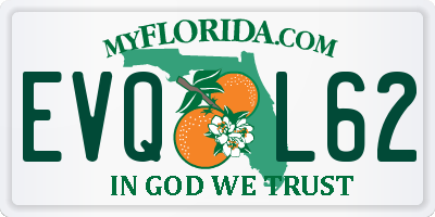 FL license plate EVQL62